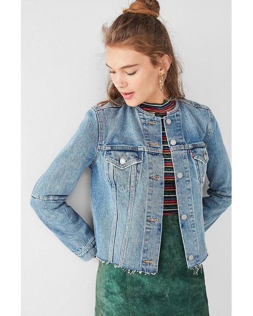 Levi's altered trucker jacket womens hotsell